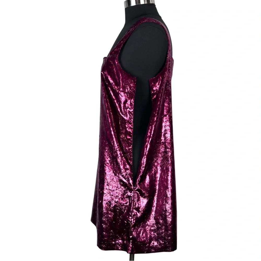 TUCKERNUCK HYACINTH HOUSE GAVIN GARNET SHIMMER SWING MINI DRESS - Picture 11 of 14